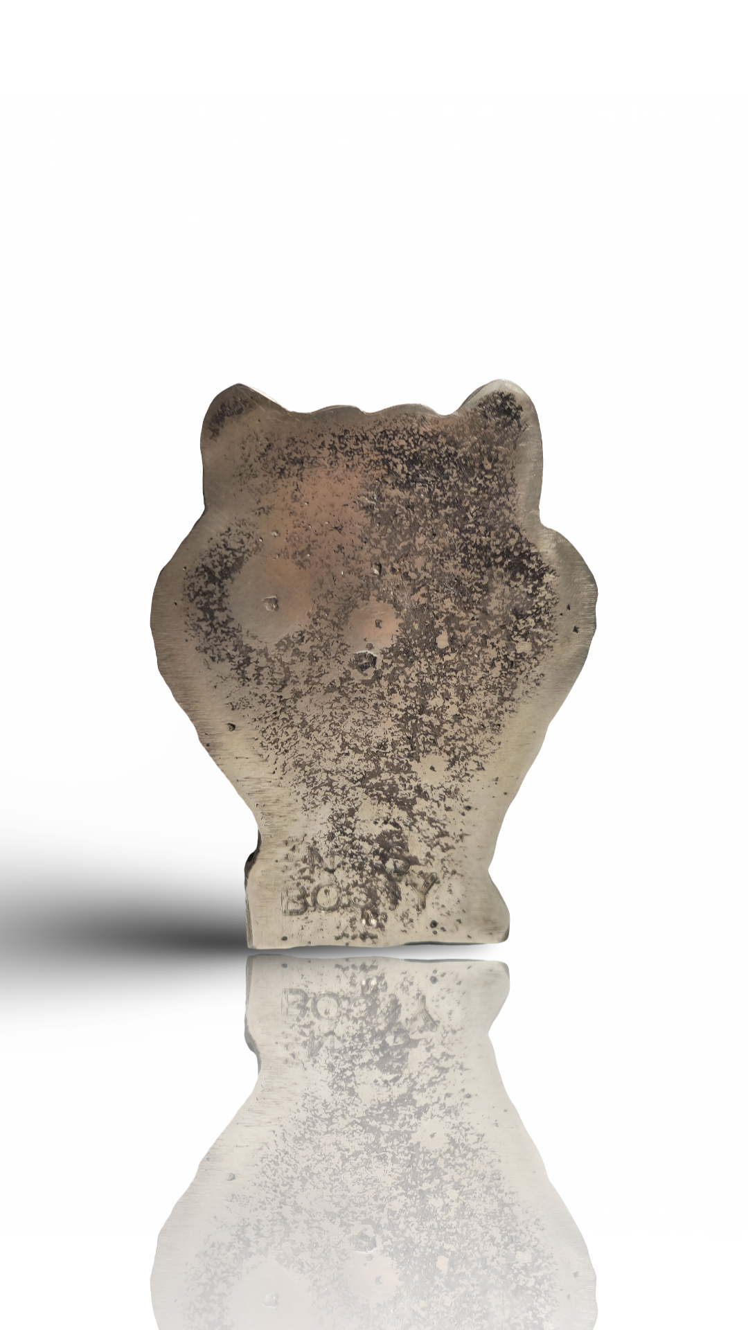 2 inch tall tiger bust in sterling silver