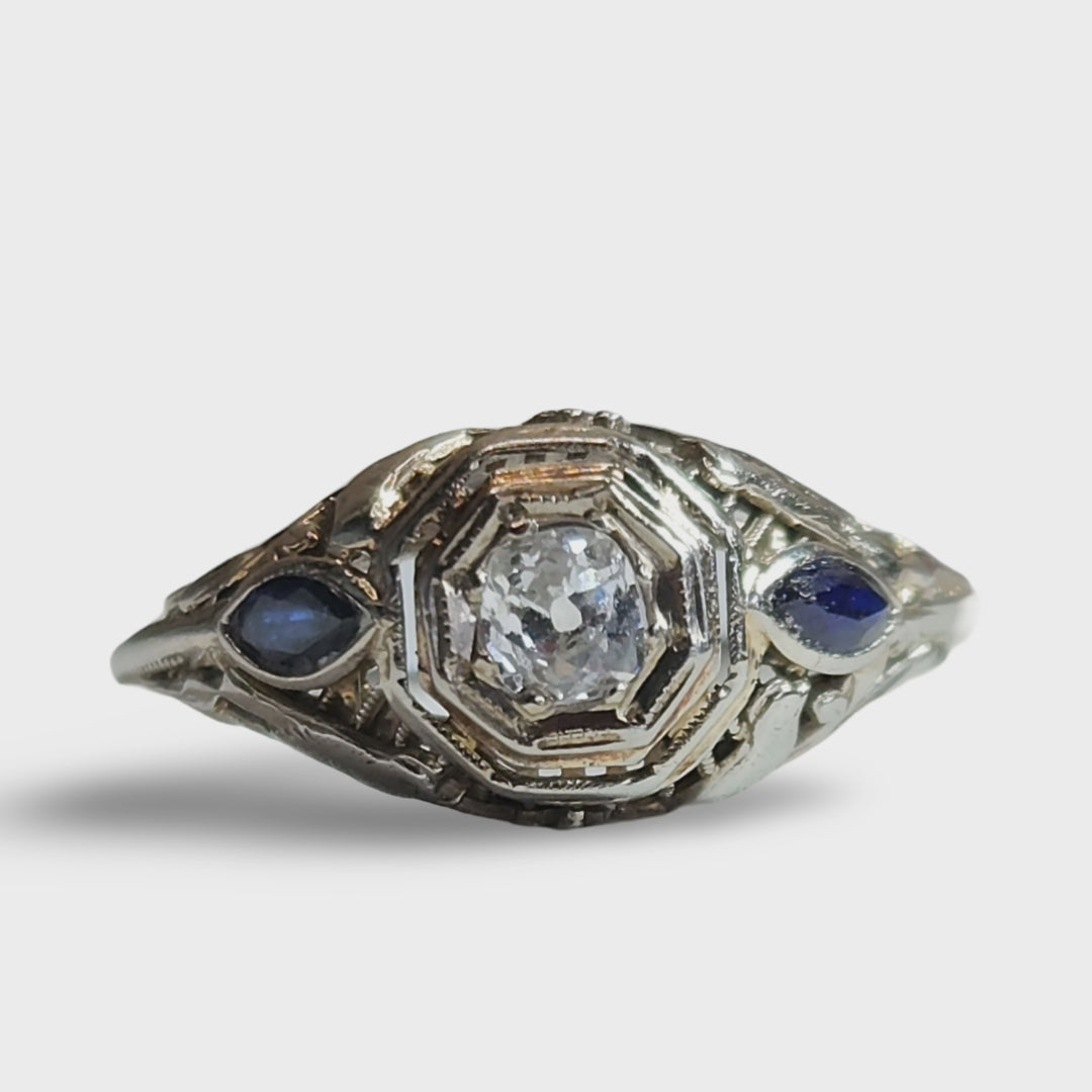 14k, white gold sz 6